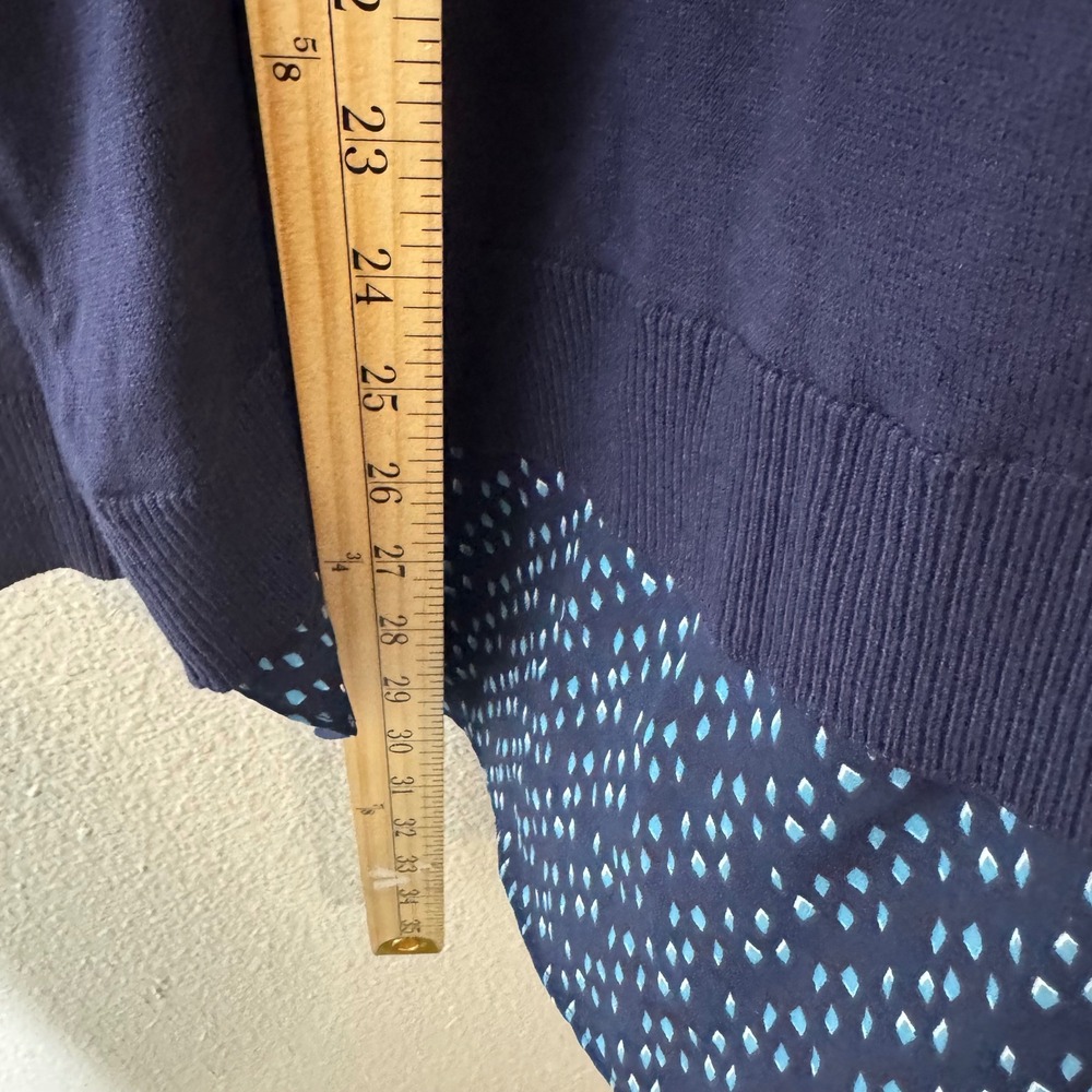 Croft & Barrow Navy Blue Layered Look Tunic Sweater Plus Size 1X New With Tags - Picture 5 of 7